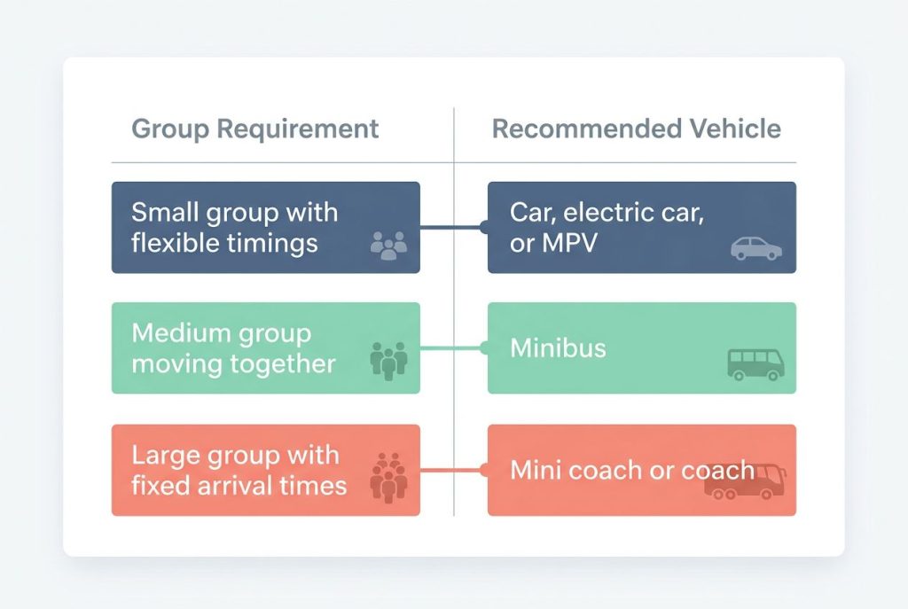 private hire vehicles work for large groups